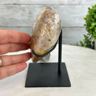 Polished Agate Heart Geode on a Metal Stand, 2.2 lbs & 5.25" Tall, Model #5468-0064 by Brazil Gems - Brazil GemsBrazil GemsPolished Agate Heart Geode on a Metal Stand, 2.2 lbs & 5.25" Tall, Model #5468-0064 by Brazil GemsHearts5468-0064