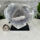 Polished Agate Heart Geode on a Metal Stand, 2.7 lbs & 4.7" Tall, Model #5468-0043 by Brazil Gems - Brazil GemsBrazil GemsPolished Agate Heart Geode on a Metal Stand, 2.7 lbs & 4.7" Tall, Model #5468-0043 by Brazil GemsHearts5468-0043