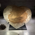 Polished Agate Heart Geode on a Metal Stand, 2.7 lbs & 4.7" Tall, Model #5468-0043 by Brazil Gems - Brazil GemsBrazil GemsPolished Agate Heart Geode on a Metal Stand, 2.7 lbs & 4.7" Tall, Model #5468-0043 by Brazil GemsHearts5468-0043