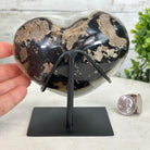 Polished Agate Heart Geode on a Metal Stand, 2.7 lbs & 4.7" Tall, Model #5468-0043 by Brazil Gems - Brazil GemsBrazil GemsPolished Agate Heart Geode on a Metal Stand, 2.7 lbs & 4.7" Tall, Model #5468-0043 by Brazil GemsHearts5468-0043