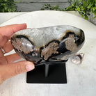 Polished Agate Heart Geode on a Metal Stand, 2.7 lbs & 4.7" Tall, Model #5468-0043 by Brazil Gems - Brazil GemsBrazil GemsPolished Agate Heart Geode on a Metal Stand, 2.7 lbs & 4.7" Tall, Model #5468-0043 by Brazil GemsHearts5468-0043