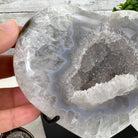 Polished Agate Heart Geode on a Metal Stand, 2.7 lbs & 4.7" Tall, Model #5468-0043 by Brazil Gems - Brazil GemsBrazil GemsPolished Agate Heart Geode on a Metal Stand, 2.7 lbs & 4.7" Tall, Model #5468-0043 by Brazil GemsHearts5468-0043