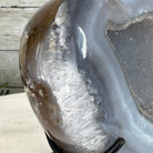Polished Agate Heart Geode on a Metal Stand, 2.7 lbs & 5.4" Tall, Model #5468-0050 by Brazil Gems - Brazil GemsBrazil GemsPolished Agate Heart Geode on a Metal Stand, 2.7 lbs & 5.4" Tall, Model #5468-0050 by Brazil GemsHearts5468-0050