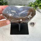 Polished Agate Heart Geode on a Metal Stand, 2.7 lbs & 5.4" Tall, Model #5468-0050 by Brazil Gems - Brazil GemsBrazil GemsPolished Agate Heart Geode on a Metal Stand, 2.7 lbs & 5.4" Tall, Model #5468-0050 by Brazil GemsHearts5468-0050