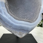 Polished Agate Heart Geode on a Metal Stand, 2.7 lbs & 5.4" Tall, Model #5468-0050 by Brazil Gems - Brazil GemsBrazil GemsPolished Agate Heart Geode on a Metal Stand, 2.7 lbs & 5.4" Tall, Model #5468-0050 by Brazil GemsHearts5468-0050