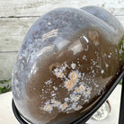 Polished Agate Heart Geode on a Metal Stand, 2.7 lbs & 5.4" Tall, Model #5468-0050 by Brazil Gems - Brazil GemsBrazil GemsPolished Agate Heart Geode on a Metal Stand, 2.7 lbs & 5.4" Tall, Model #5468-0050 by Brazil GemsHearts5468-0050