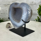 Polished Agate Heart Geode on a Metal Stand, 2.7 lbs & 5.4" Tall, Model #5468-0050 by Brazil Gems - Brazil GemsBrazil GemsPolished Agate Heart Geode on a Metal Stand, 2.7 lbs & 5.4" Tall, Model #5468-0050 by Brazil GemsHearts5468-0050