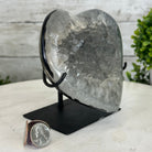 Polished Agate Heart Geode on a Metal Stand, 2.7 lbs & 5.5" Tall, Model #5468-0058 by Brazil Gems - Brazil GemsBrazil GemsPolished Agate Heart Geode on a Metal Stand, 2.7 lbs & 5.5" Tall, Model #5468-0058 by Brazil GemsHearts5468-0058