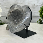 Polished Agate Heart Geode on a Metal Stand, 2.7 lbs & 5.5" Tall, Model #5468-0058 by Brazil Gems - Brazil GemsBrazil GemsPolished Agate Heart Geode on a Metal Stand, 2.7 lbs & 5.5" Tall, Model #5468-0058 by Brazil GemsHearts5468-0058
