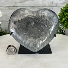 Polished Agate Heart Geode on a Metal Stand, 2.7 lbs & 5.5" Tall, Model #5468-0058 by Brazil Gems - Brazil GemsBrazil GemsPolished Agate Heart Geode on a Metal Stand, 2.7 lbs & 5.5" Tall, Model #5468-0058 by Brazil GemsHearts5468-0058