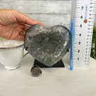 Polished Agate Heart Geode on a Metal Stand, 2.7 lbs & 5.5" Tall, Model #5468-0058 by Brazil Gems - Brazil GemsBrazil GemsPolished Agate Heart Geode on a Metal Stand, 2.7 lbs & 5.5" Tall, Model #5468-0058 by Brazil GemsHearts5468-0058