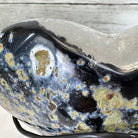 Polished Agate Heart Geode on a Metal Stand, 2.7 lbs & 5.5" Tall, Model #5468-0058 by Brazil Gems - Brazil GemsBrazil GemsPolished Agate Heart Geode on a Metal Stand, 2.7 lbs & 5.5" Tall, Model #5468-0058 by Brazil GemsHearts5468-0058