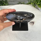 Polished Agate Heart Geode on a Metal Stand, 2.8 lbs & 5.3" Tall, Model #5468-0053 by Brazil Gems - Brazil GemsBrazil GemsPolished Agate Heart Geode on a Metal Stand, 2.8 lbs & 5.3" Tall, Model #5468-0053 by Brazil GemsHearts5468-0053