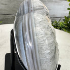 Polished Agate Heart Geode on a Metal Stand, 2.9 lbs & 5" Tall, Model #5468-0031 by Brazil Gems - Brazil GemsBrazil GemsPolished Agate Heart Geode on a Metal Stand, 2.9 lbs & 5" Tall, Model #5468-0031 by Brazil GemsHearts5468-0031