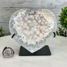 Polished Agate Heart Geode on a Metal Stand, 2.9 lbs & 5" Tall, Model #5468-0031 by Brazil Gems - Brazil GemsBrazil GemsPolished Agate Heart Geode on a Metal Stand, 2.9 lbs & 5" Tall, Model #5468-0031 by Brazil GemsHearts5468-0031