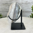 Polished Agate Heart Geode on a Metal Stand, 2.9 lbs & 5" Tall, Model #5468-0031 by Brazil Gems - Brazil GemsBrazil GemsPolished Agate Heart Geode on a Metal Stand, 2.9 lbs & 5" Tall, Model #5468-0031 by Brazil GemsHearts5468-0031
