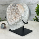 Polished Agate Heart Geode on a Metal Stand, 2.9 lbs & 5" Tall, Model #5468-0031 by Brazil Gems - Brazil GemsBrazil GemsPolished Agate Heart Geode on a Metal Stand, 2.9 lbs & 5" Tall, Model #5468-0031 by Brazil GemsHearts5468-0031