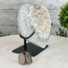 Polished Agate Heart Geode on a Metal Stand, 2.9 lbs & 5" Tall, Model #5468-0031 by Brazil Gems - Brazil GemsBrazil GemsPolished Agate Heart Geode on a Metal Stand, 2.9 lbs & 5" Tall, Model #5468-0031 by Brazil GemsHearts5468-0031