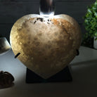 Polished Agate Heart Geode on a Metal Stand, 2.9 lbs & 5" Tall, Model #5468-0031 by Brazil Gems - Brazil GemsBrazil GemsPolished Agate Heart Geode on a Metal Stand, 2.9 lbs & 5" Tall, Model #5468-0031 by Brazil GemsHearts5468-0031