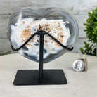 Polished Agate Heart Geode on a Metal Stand, 2.9 lbs & 5" Tall, Model #5468-0031 by Brazil Gems - Brazil GemsBrazil GemsPolished Agate Heart Geode on a Metal Stand, 2.9 lbs & 5" Tall, Model #5468-0031 by Brazil GemsHearts5468-0031
