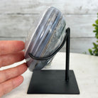 Polished Agate Heart Geode on a Metal Stand, 3 lbs & 5.3" Tall, Model #5468-0046 by Brazil Gems - Brazil GemsBrazil GemsPolished Agate Heart Geode on a Metal Stand, 3 lbs & 5.3" Tall, Model #5468-0046 by Brazil GemsHearts5468-0046