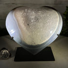 Polished Agate Heart Geode on a Metal Stand, 3 lbs & 5.3" Tall, Model #5468-0046 by Brazil Gems - Brazil GemsBrazil GemsPolished Agate Heart Geode on a Metal Stand, 3 lbs & 5.3" Tall, Model #5468-0046 by Brazil GemsHearts5468-0046