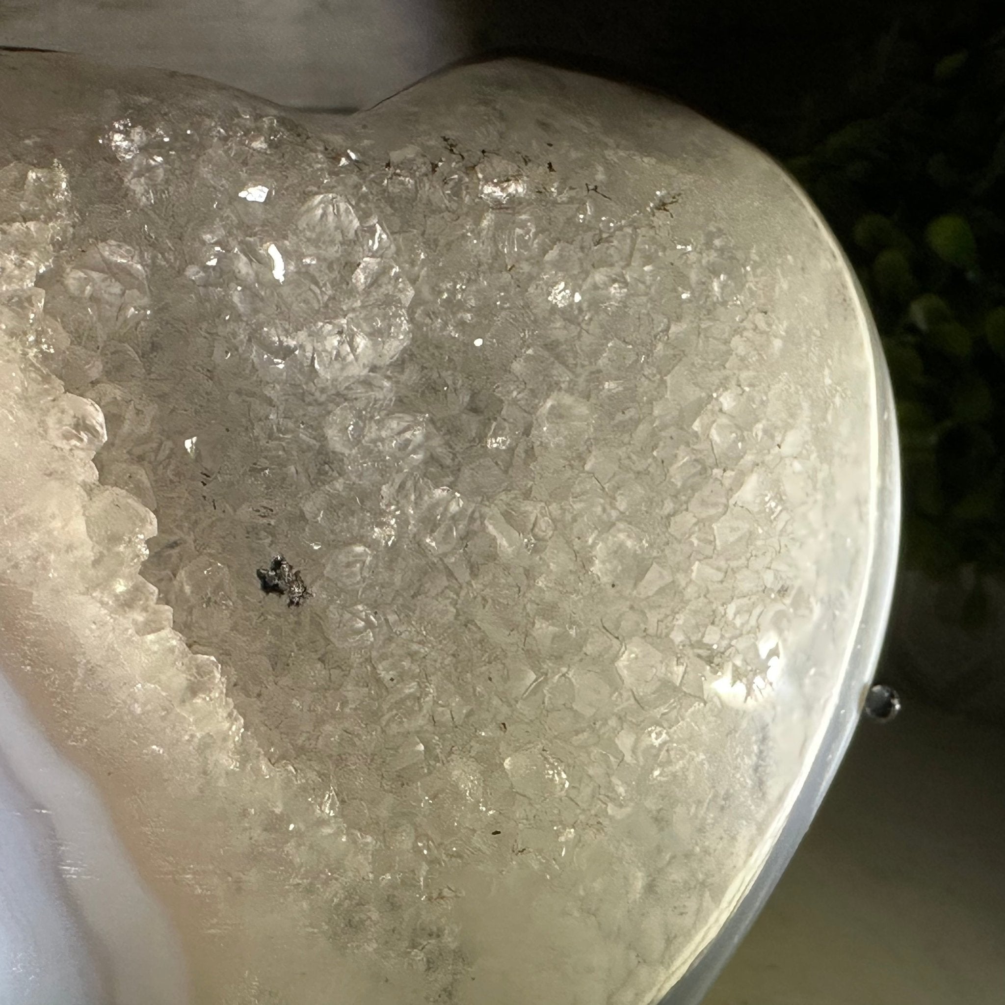 Polished Agate Heart Geode on a Metal Stand, 3 lbs & 5.3" Tall, Model #5468-0046 by Brazil Gems - Brazil GemsBrazil GemsPolished Agate Heart Geode on a Metal Stand, 3 lbs & 5.3" Tall, Model #5468-0046 by Brazil GemsHearts5468-0046
