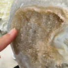 Polished Agate Heart Geode on a Metal Stand, 3.1 lbs & 5.7" Tall, Model #5468-0051 by Brazil Gems - Brazil GemsBrazil GemsPolished Agate Heart Geode on a Metal Stand, 3.1 lbs & 5.7" Tall, Model #5468-0051 by Brazil GemsHearts5468-0051