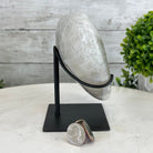 Polished Agate Heart Geode on a Metal Stand, 3.1 lbs & 5.7" Tall, Model #5468-0051 by Brazil Gems - Brazil GemsBrazil GemsPolished Agate Heart Geode on a Metal Stand, 3.1 lbs & 5.7" Tall, Model #5468-0051 by Brazil GemsHearts5468-0051