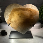 Polished Agate Heart Geode on a Metal Stand, 3.1 lbs & 5.7" Tall, Model #5468-0051 by Brazil Gems - Brazil GemsBrazil GemsPolished Agate Heart Geode on a Metal Stand, 3.1 lbs & 5.7" Tall, Model #5468-0051 by Brazil GemsHearts5468-0051