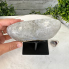 Polished Agate Heart Geode on a Metal Stand, 3.1 lbs & 5.7" Tall, Model #5468-0051 by Brazil Gems - Brazil GemsBrazil GemsPolished Agate Heart Geode on a Metal Stand, 3.1 lbs & 5.7" Tall, Model #5468-0051 by Brazil GemsHearts5468-0051