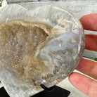 Polished Agate Heart Geode on a Metal Stand, 3.1 lbs & 5.7" Tall, Model #5468-0051 by Brazil Gems - Brazil GemsBrazil GemsPolished Agate Heart Geode on a Metal Stand, 3.1 lbs & 5.7" Tall, Model #5468-0051 by Brazil GemsHearts5468-0051