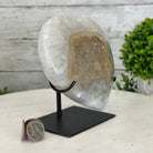 Polished Agate Heart Geode on a Metal Stand, 3.1 lbs & 5.7" Tall, Model #5468-0051 by Brazil Gems - Brazil GemsBrazil GemsPolished Agate Heart Geode on a Metal Stand, 3.1 lbs & 5.7" Tall, Model #5468-0051 by Brazil GemsHearts5468-0051