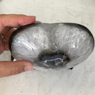 Polished Agate Heart Geode on a Metal Stand, 3.3 lbs & 5" Tall, Model #5468-0042 by Brazil Gems - Brazil GemsBrazil GemsPolished Agate Heart Geode on a Metal Stand, 3.3 lbs & 5" Tall, Model #5468-0042 by Brazil GemsHearts5468-0042