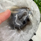 Polished Agate Heart Geode on a Metal Stand, 3.3 lbs & 5" Tall, Model #5468-0042 by Brazil Gems - Brazil GemsBrazil GemsPolished Agate Heart Geode on a Metal Stand, 3.3 lbs & 5" Tall, Model #5468-0042 by Brazil GemsHearts5468-0042