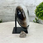 Polished Agate Heart Geode on a Metal Stand, 3.3 lbs & 5" Tall, Model #5468-0042 by Brazil Gems - Brazil GemsBrazil GemsPolished Agate Heart Geode on a Metal Stand, 3.3 lbs & 5" Tall, Model #5468-0042 by Brazil GemsHearts5468-0042