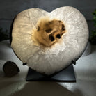 Polished Agate Heart Geode on a Metal Stand, 3.3 lbs & 5" Tall, Model #5468-0042 by Brazil Gems - Brazil GemsBrazil GemsPolished Agate Heart Geode on a Metal Stand, 3.3 lbs & 5" Tall, Model #5468-0042 by Brazil GemsHearts5468-0042