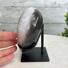 Polished Agate Heart Geode on a Metal Stand, 3.3 lbs & 5" Tall, Model #5468-0042 by Brazil Gems - Brazil GemsBrazil GemsPolished Agate Heart Geode on a Metal Stand, 3.3 lbs & 5" Tall, Model #5468-0042 by Brazil GemsHearts5468-0042