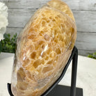 Polished Agate Heart Geode on a Metal Stand, 3.6 lbs & 6" Tall, Model #5468-0061 by Brazil Gems - Brazil GemsBrazil GemsPolished Agate Heart Geode on a Metal Stand, 3.6 lbs & 6" Tall, Model #5468-0061 by Brazil GemsHearts5468-0061