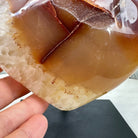 Polished Agate Heart Geode on a Metal Stand, 3.6 lbs & 6" Tall, Model #5468-0061 by Brazil Gems - Brazil GemsBrazil GemsPolished Agate Heart Geode on a Metal Stand, 3.6 lbs & 6" Tall, Model #5468-0061 by Brazil GemsHearts5468-0061