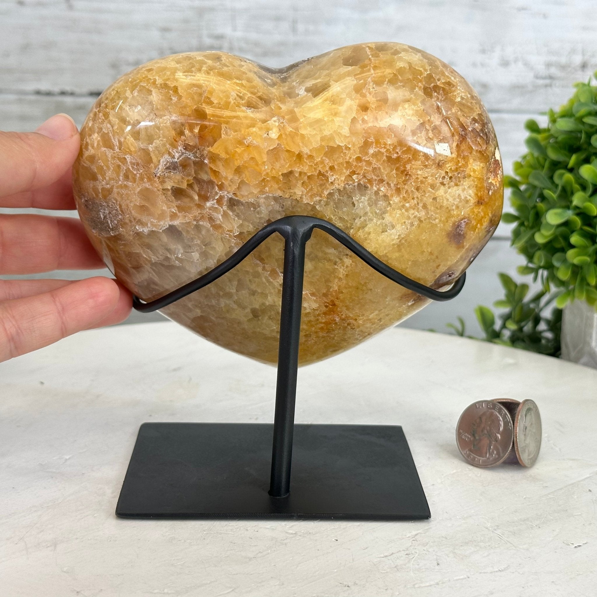 Polished Agate Heart Geode on a Metal Stand, 3.6 lbs & 6" Tall, Model #5468-0061 by Brazil Gems - Brazil GemsBrazil GemsPolished Agate Heart Geode on a Metal Stand, 3.6 lbs & 6" Tall, Model #5468-0061 by Brazil GemsHearts5468-0061