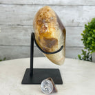 Polished Agate Heart Geode on a Metal Stand, 3.6 lbs & 6" Tall, Model #5468-0061 by Brazil Gems - Brazil GemsBrazil GemsPolished Agate Heart Geode on a Metal Stand, 3.6 lbs & 6" Tall, Model #5468-0061 by Brazil GemsHearts5468-0061