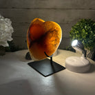 Polished Agate Heart Geode on a Metal Stand, 3.6 lbs & 6" Tall, Model #5468-0061 by Brazil Gems - Brazil GemsBrazil GemsPolished Agate Heart Geode on a Metal Stand, 3.6 lbs & 6" Tall, Model #5468-0061 by Brazil GemsHearts5468-0061