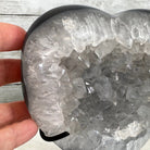 Polished Agate Heart Geode on a Metal Stand, 3.7 lbs & 6.4" Tall, Model #5468-0073 by Brazil Gems - Brazil GemsBrazil GemsPolished Agate Heart Geode on a Metal Stand, 3.7 lbs & 6.4" Tall, Model #5468-0073 by Brazil GemsHearts5468-0073
