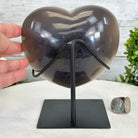 Polished Agate Heart Geode on a Metal Stand, 3.7 lbs & 6.4" Tall, Model #5468-0073 by Brazil Gems - Brazil GemsBrazil GemsPolished Agate Heart Geode on a Metal Stand, 3.7 lbs & 6.4" Tall, Model #5468-0073 by Brazil GemsHearts5468-0073
