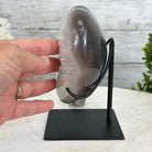 Polished Agate Heart Geode on a Metal Stand, 3.7 lbs & 6.4" Tall, Model #5468-0073 by Brazil Gems - Brazil GemsBrazil GemsPolished Agate Heart Geode on a Metal Stand, 3.7 lbs & 6.4" Tall, Model #5468-0073 by Brazil GemsHearts5468-0073