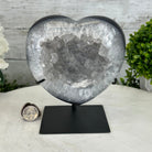 Polished Agate Heart Geode on a Metal Stand, 3.7 lbs & 6.4" Tall, Model #5468-0073 by Brazil Gems - Brazil GemsBrazil GemsPolished Agate Heart Geode on a Metal Stand, 3.7 lbs & 6.4" Tall, Model #5468-0073 by Brazil GemsHearts5468-0073