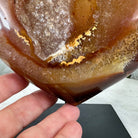 Polished Agate Heart Geode on a Metal Stand, 4 lbs & 6.8" Tall, Model #5468-0069 by Brazil Gems - Brazil GemsBrazil GemsPolished Agate Heart Geode on a Metal Stand, 4 lbs & 6.8" Tall, Model #5468-0069 by Brazil GemsHearts5468-0069