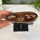 Polished Agate Heart Geode on a Metal Stand, 4 lbs & 6.8" Tall, Model #5468-0069 by Brazil Gems - Brazil GemsBrazil GemsPolished Agate Heart Geode on a Metal Stand, 4 lbs & 6.8" Tall, Model #5468-0069 by Brazil GemsHearts5468-0069