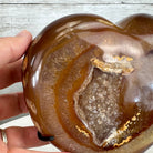Polished Agate Heart Geode on a Metal Stand, 4 lbs & 6.8" Tall, Model #5468-0069 by Brazil Gems - Brazil GemsBrazil GemsPolished Agate Heart Geode on a Metal Stand, 4 lbs & 6.8" Tall, Model #5468-0069 by Brazil GemsHearts5468-0069